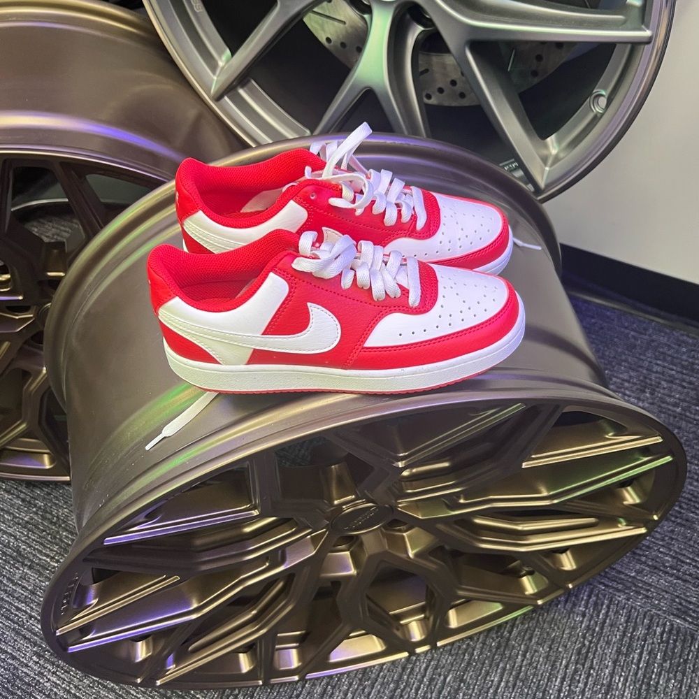 NWT Never worn Nike Red and White Athletic Sneakers size 6